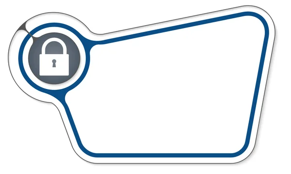 Caja abstracta con un marco interno para su texto y candado — Archivo Imágenes Vectoriales