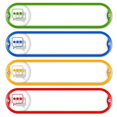 Dört kare vida ve konuşma balonları ile metin girmek için