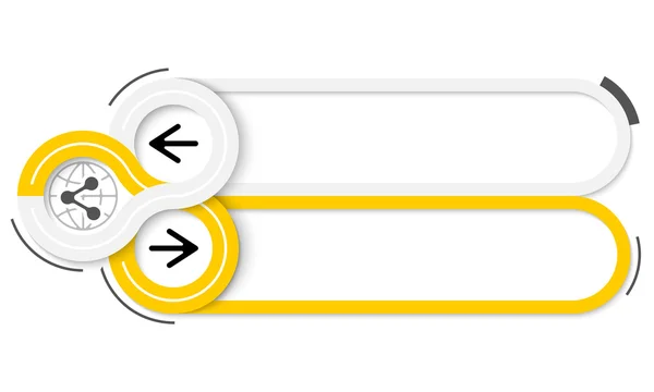 Deux cadres pour votre texte et partager l'icône — Image vectorielle