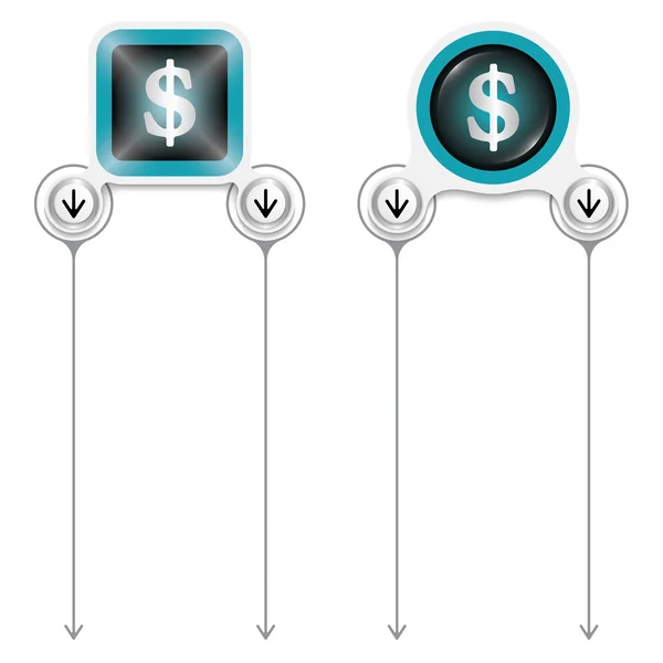 Two abstract frames for your text and dollar symbol — Stock Vector