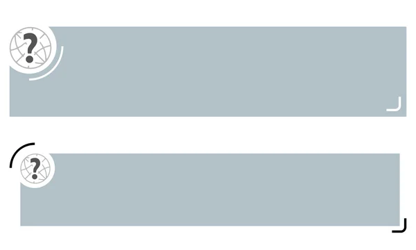 Einfache Banner für Ihren Text und Fragezeichen — Stockvektor