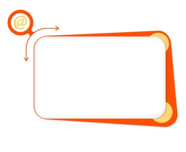 Metin ve e-posta kutsal kişilerin resmi doldurmak için vektör kutusu