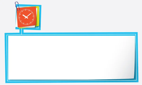 テキストと時計の抽象的なテキスト フレーム — ストックベクタ