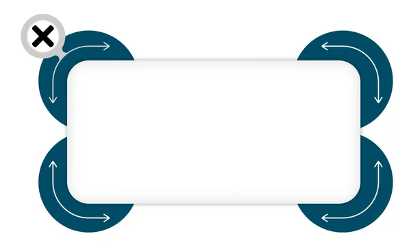 Boîte vectorielle pour remplir votre texte et symbole de multiplication — Image vectorielle