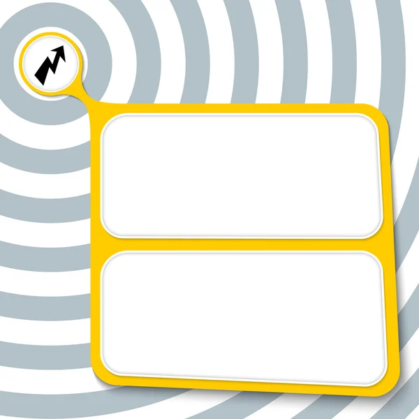 Abstrato caixa amarela para o seu texto e flash símbolo — Vetor de Stock