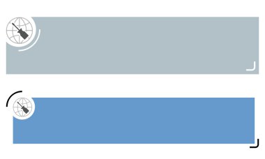 Metniniz ve tornavida için basit Banner