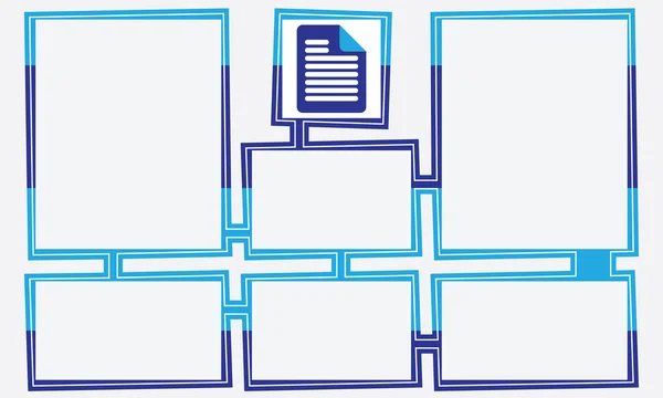 Des zones de texte abstraites colorées pour votre icône de texte et de document — Image vectorielle