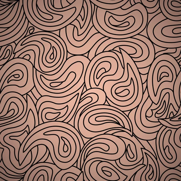 Motif abstrait sans couture coloré dessiné à la main, fond vagues — Image vectorielle