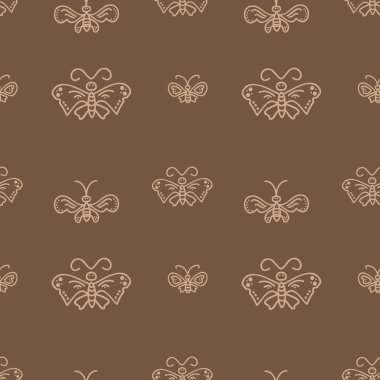 Kelebek seamless modeli. 10 EPS vektör çizim.