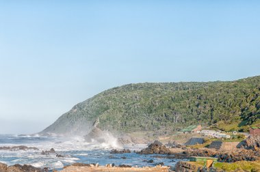 Fırtınalar nehir ağzı erken sabah