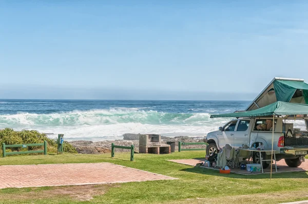 Typical view at the rest camp at Storms River Mouth — Stock Photo, Image