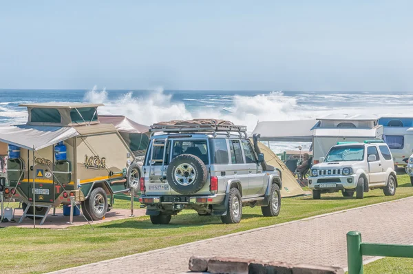 Vista tipica presso il campo di riposo a Storms River Mouth — Foto Stock