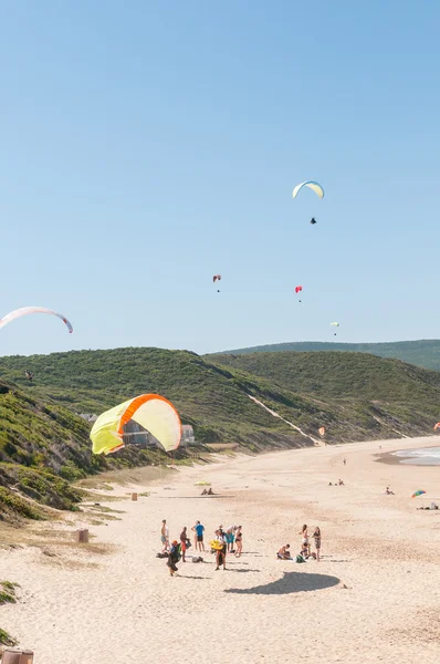 Paragliders in the ai — Stock Photo, Image