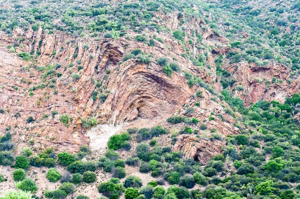 Геологічні згину в на Baviaanskloof — стокове фото