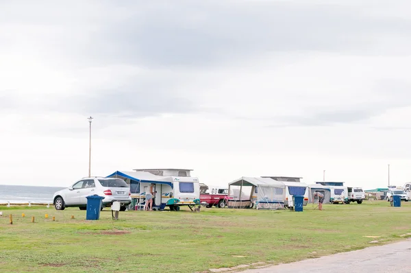 Caravan park a Jeffreys Bay — Foto Stock