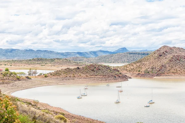 Barche a vela sulla diga di Gariep — Foto Stock