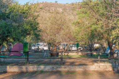 Camping grounds in the Mountain Zebra National Park clipart