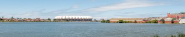 Panorama of the Nelson Mandela Bay Stadium clipart