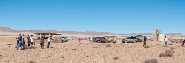 Garub Namibia June 2012 Panorama Viewpoint Wild Horses Namib Garub — Stock Photo, Image