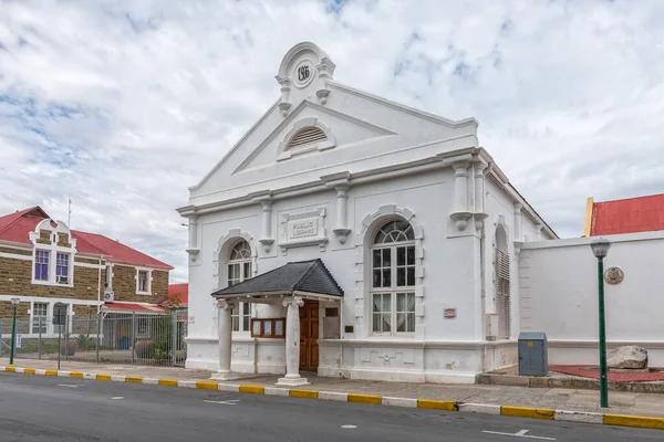 Beaufort West South Africa Kwiecień 2021 Scena Uliczna Historyczną Biblioteką — Zdjęcie stockowe