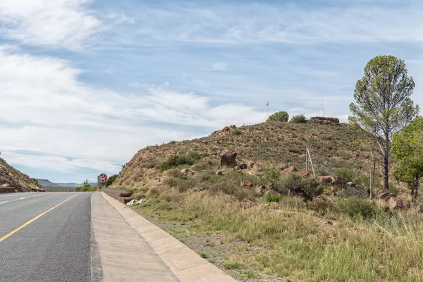 British Fort Visible Flag Hill Also Called Vegkop Next Road — Stock Photo, Image