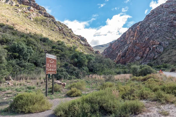 Seweweekspoort South Africa Апреля 2021 Года Информационное Табло Начале Seweweekspoort — стоковое фото