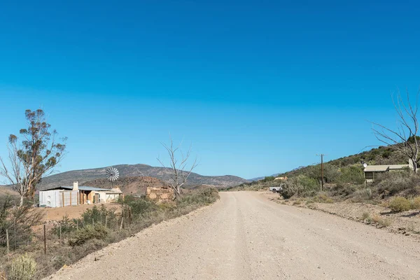 Mierefontein South Africa April 2021 Farms Buildings Windmill Vehicle Next — Foto de Stock