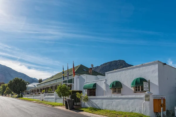 Franschhoek África Sul Abril 2021 Uma Cena Rua Com Uma — Fotografia de Stock