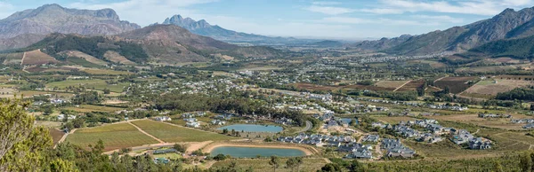 Panoramic View Franschhoek Western Cape Province Seen Franchhoek Pass — Stock Photo, Image