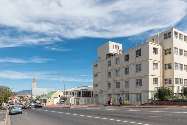 Caledon South Africa April 2021 Street Scene Buildings People Vehicles — Stock Photo, Image