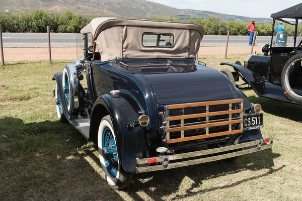 Villiersdorp Sudáfrica Abril 2021 Vista Trasera Ford Negro Modelo Roadster —  Fotos de Stock