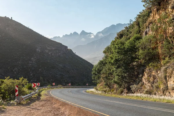 View Toitskloof Pass Northern Side Mountains — Stock Photo, Image