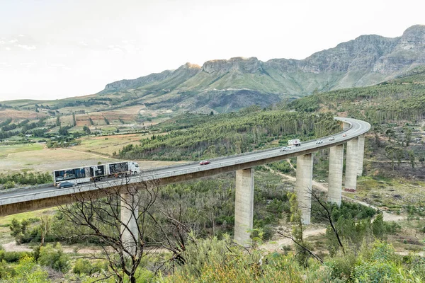 Paarl South Africa April 2021 Dawn View Hugos River Bridge — стокове фото