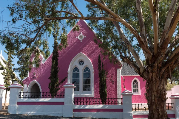 Matjesfontein South Africa Kwiecień 2021 Różowy Kościół Datowany 1895 Pierwotnie — Zdjęcie stockowe