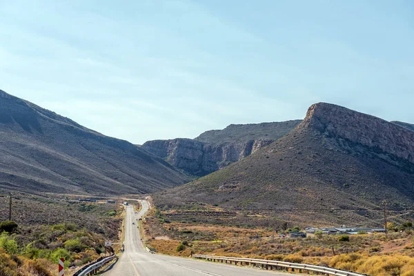 Trucks Visible Hex River Pass Northern End Hex River Valley — Stock Photo, Image