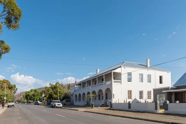 Prince Albert Jižní Afrika 2021 Pouliční Scéna Historickou Budovou Hotelu — Stock fotografie