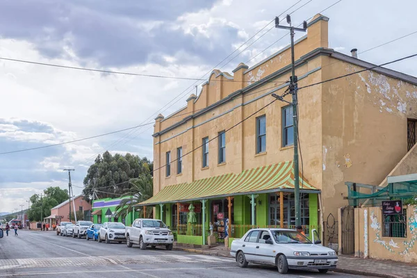 Willowmore Zuid Afrika April 2021 Een Straatbeeld Met Bedrijven Voertuigen — Stockfoto