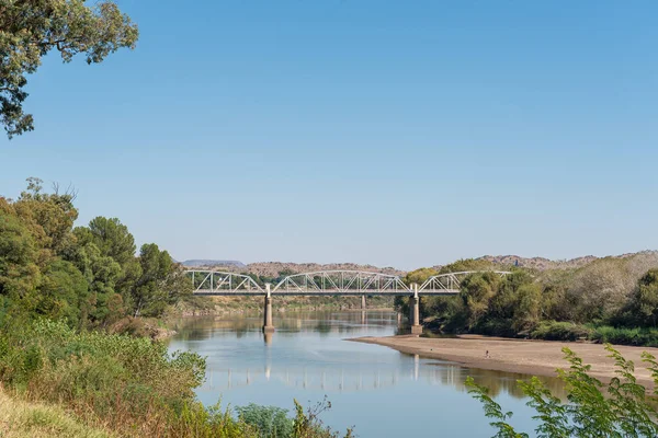 Histórico Puente Carretera Sobre Río Orange Aliwal Norte Pescador Visible —  Fotos de Stock