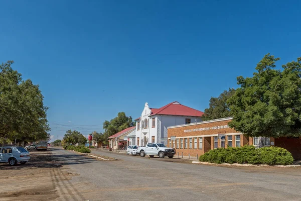 Rouxville Zuid Afrika April 2021 Een Straatbeeld Met Gebouwen Voertuigen — Stockfoto