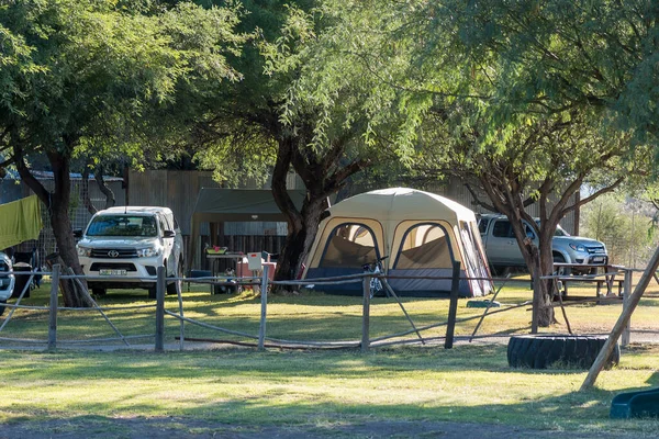 Beaufort West Sudáfrica Abril 2021 Camping Reserva Natural Steenbokkie Cerca Imágenes de stock libres de derechos