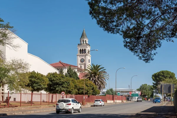 Aliwal North Sudáfrica Abril 2021 Una Escena Callejera Con Iglesia — Foto de Stock