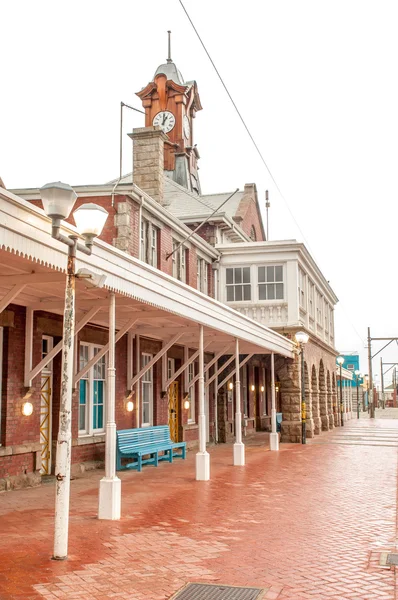 Muizenberg station on a rainy day