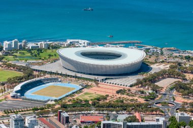 Cape Town Stadium at Green Point in Cape Town, South Africa clipart