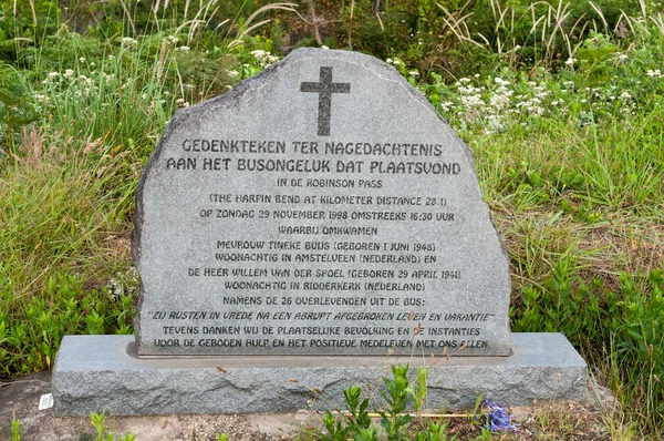Memorial for Dutch citizens that died in a bus accident — Stock Photo, Image