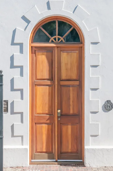 Porta de madeira em Graaff Reinet — Fotografia de Stock