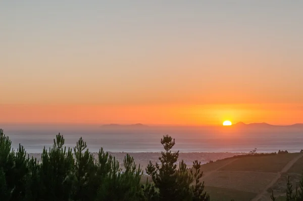 Słońce ustawienie False Bay — Zdjęcie stockowe