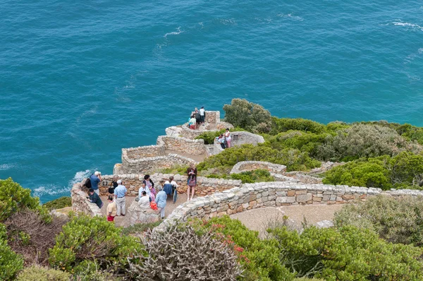 Cape Point, manzarayı turist — Stok fotoğraf