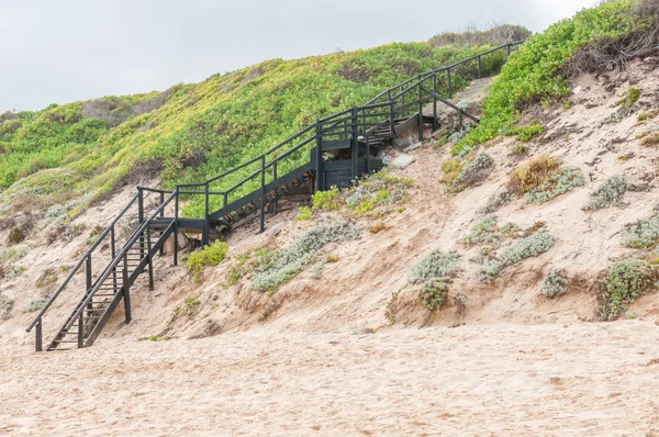 Staircase down to the beach in Reebok — Stock Photo, Image