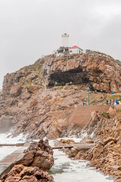 Cape St. Blaize vuurtoren en grot — Stockfoto