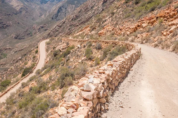 Hairpin bend in the historic Swartberg Pas — Stock Photo, Image